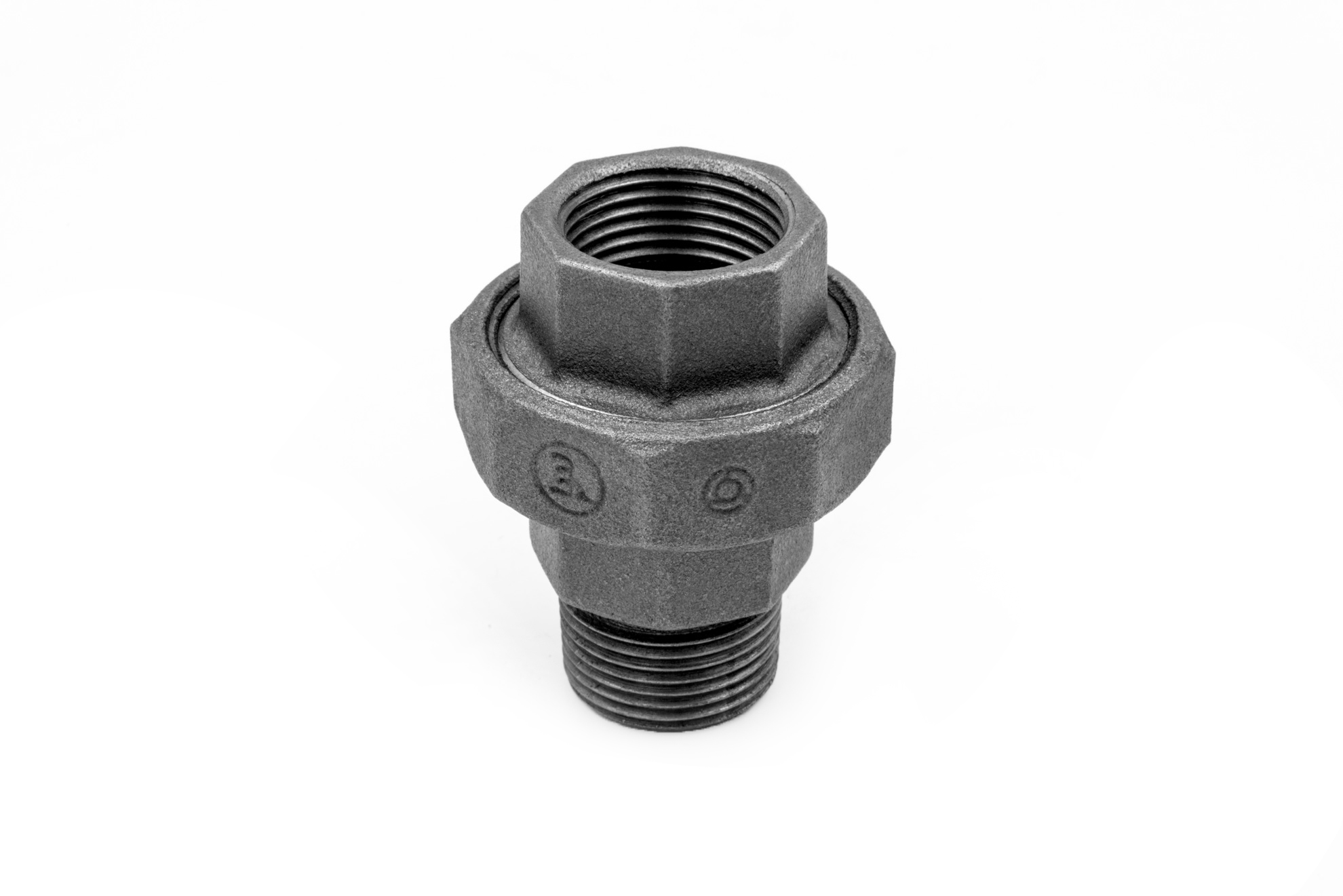 Американка под конус 1 1/2″ вн.-нар. чугун черн., AV Engineering