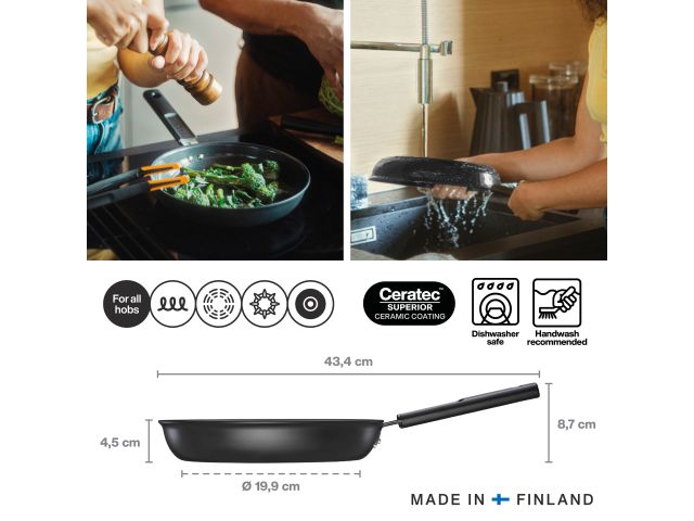 Сковорода ф 24 см Hard Face FISKARS