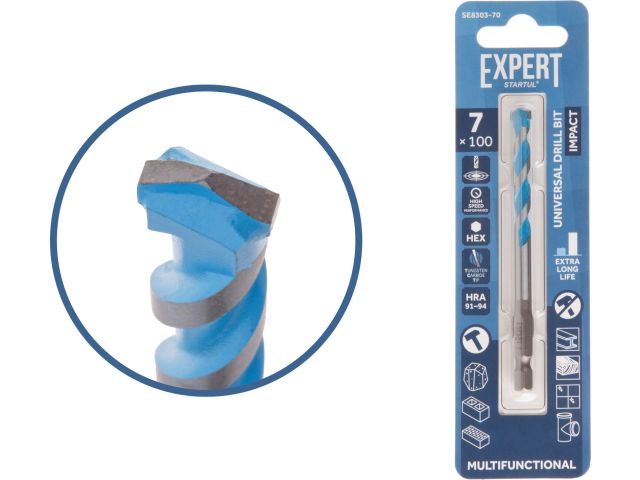 Сверло универсальное  7x100 мм MultiFunctional EXPERT STARTUL (победитовое, по мультиматериалам)