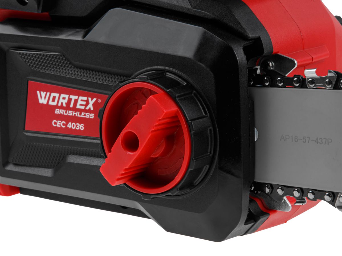 Аккум. пила цепная WORTEX CEC 4036 шина 40 см (16"), 3/8" LP, 1.1 мм XLT SOLO БЕСЩЁТ, 18В+18В
