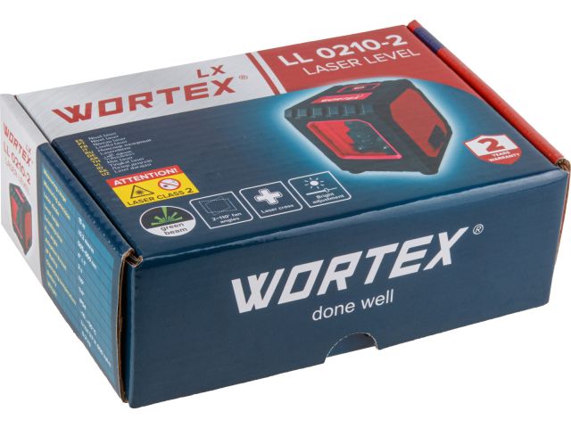 Нивелир лазерный линейный WORTEX LX LL 0210-2 (2х110°, до 15 м, +/- 0.3 мм/м, зеленый) (резьба 1/4")