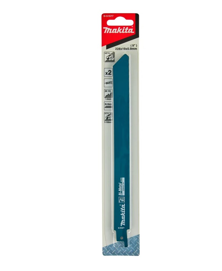 Пилка сабельная по металлу Basic 225x0.9 мм, 24TPI, 2 шт  MAKITA