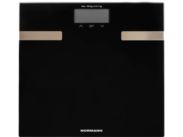 Весы напольные ASB-475 NORMANN (180 кг; стекло 6 мм; дисплей 50х35 мм; изм-ние уровня воды, жира, мышечной)