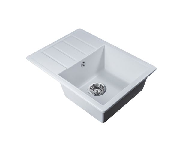 Мойка кухонная из искусственного камня MISTA белый 615х440 мм, AV Engineering