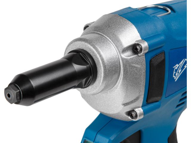 Аккум. заклепочный пистолет BULL CRG 1018 в кор. XLTpro SOLO, БЕСЩЕТ., 25 мм, 10000 Н (2.4, 3.2, 4.0, 4.8 мм, вытяжные, подсветка)