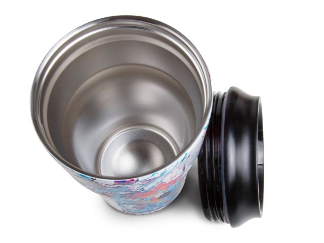 Термокружка, 450 мл, нержавеющая сталь, bright splash, серия 3D, PERFECTO LINEA (3D-принт на корпусе)