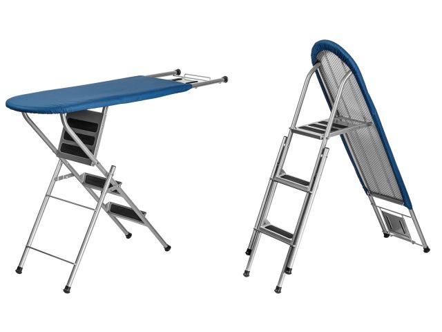 Доска гладильная - стремянка, Ruby 1, (1250х340 мм), с подставкой под утюг, PERFECTO LINEA