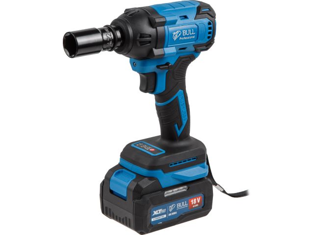 Аккум. ударный гайковерт BULL SC 1804 Xcase, XLTpro, БЕСЩЕТ., 18 В, 400 Н*м, 1/2", 2х4 А*ч, з/у 4 А (вес 2.0 кг)