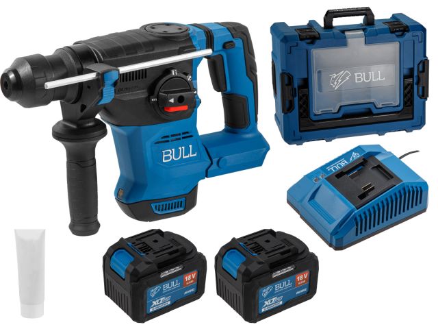 Аккум. перфоратор BULL CBH 1826 Xcase, XLTpro, БЕСЩЕТ., 18 В, 2.6 Дж, 26 мм, 2x6 А*ч, з/у (ОТГРУЗКА ТОЛЬКО ПО ЭТН/ЭТТН | 3 режима + Vario-lo
