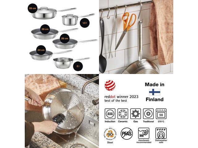 Сковорода 26 см All Steel Fiskars