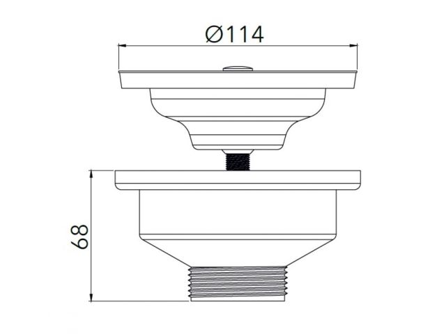 Выпуск для сифона 3 1/2" для керам. моек, AV Engineering