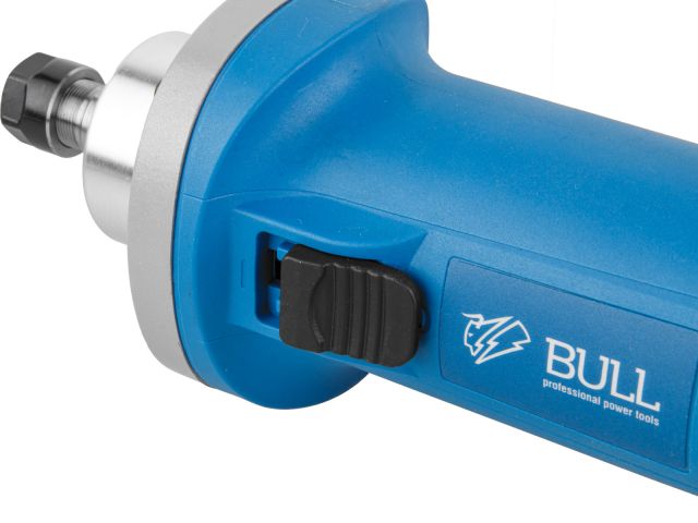 Прямая шлифмашина BULL EDG 6528 E в кор. 670 Вт, 8000-30000 об/мин, цанги 6 и 8 мм (Плавный пуск, рег. об., константная электроника, подшипн