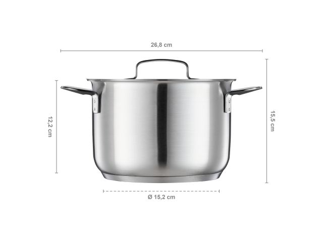 Кастрюля 3л All Steel Fiskars (с крышкой)