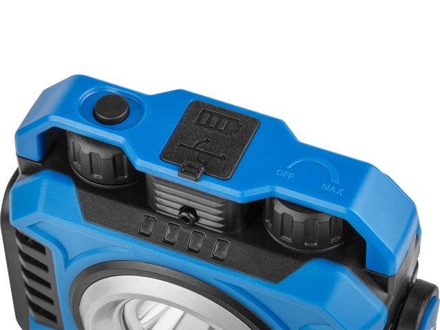 Фонарь светодиодный аккумуляторный BULL CF 6010 в кор. 80-1200 Лм, стробоскоп, магнит (3.7 В, 5 Ач, складная конструкция, 2700-8000 К, Power