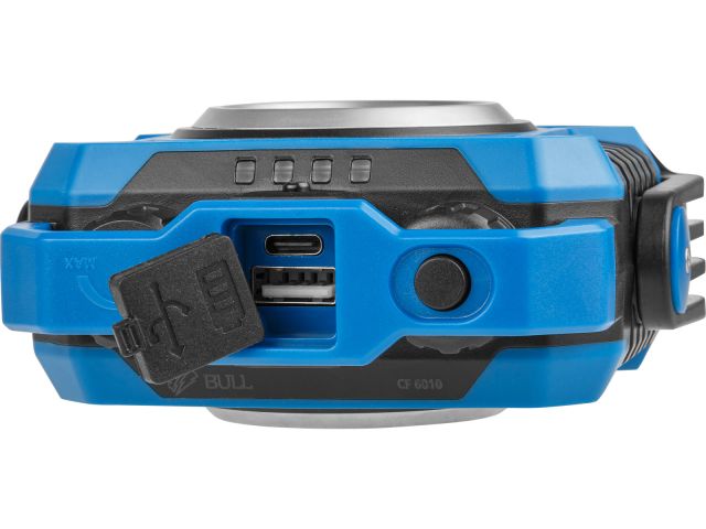 Фонарь светодиодный аккумуляторный BULL CF 6010 в кор. 80-1200 Лм, стробоскоп, магнит (3.7 В, 5 Ач, складная конструкция, 2700-8000 К, Power