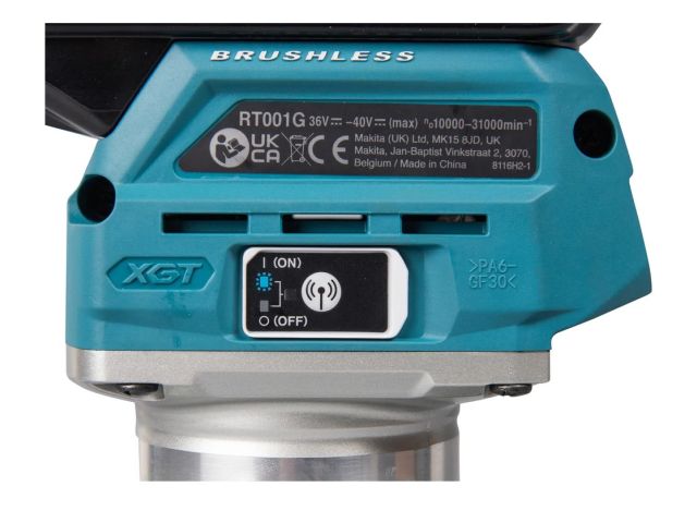 Аккум. фрезер кромочный MAKITA RT001GZ19 MAKPAC (40.0 В, БЕЗ АККУМУЛЯТОРА, цанга 8 мм, 31000 об/мин, регул. об.)