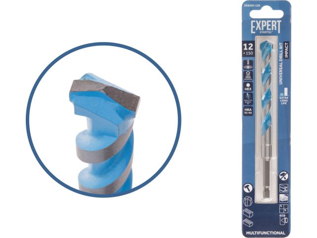 Сверло универсальное 12x150 мм MultiFunctional EXPERT STARTUL (победитовое, по мультиматериалам)