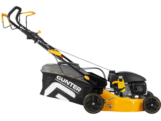 Газонокосилка бензиновая GUNTER LMB-485 SV самоходная (4.2 л.с.(HONDA), шир. 46 см, самоходная (вариатор), мульчир., стальн. корпус, травосб