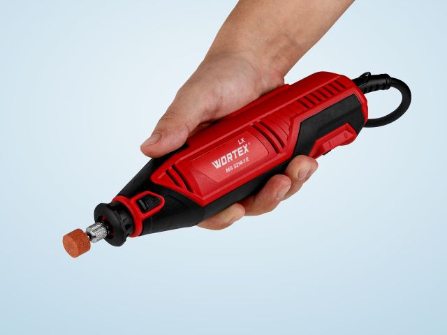 Гравер электрический WORTEX LX MG 3214-1 E в чем.+аксессуары 130 Вт,10000-35000 об/мин,цанги 3,0/3,2 (в чем. +100 аксесс., гибкий вал)