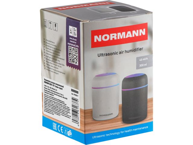 Увлажнитель воздуха NORMANN AUH-101 (темно-серый) (5 Вт; объем 300 мл; произв. 45 мл/ч; MicroUSB кабель)