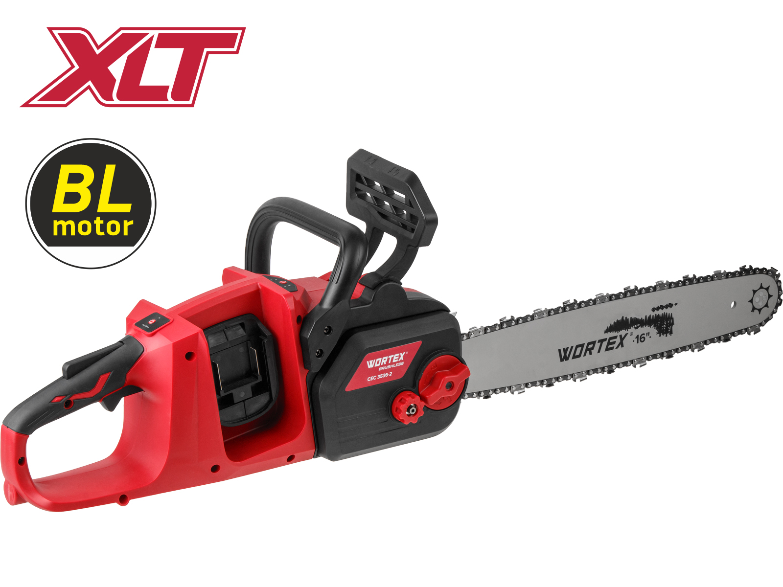 Аккум. пила цепная WORTEX CEC 3536-2 шина 40 см (16″), 3/8″ LP, 1.3 мм ALL1 XLT SOLO БЕСЩЁТ, 18В+18В