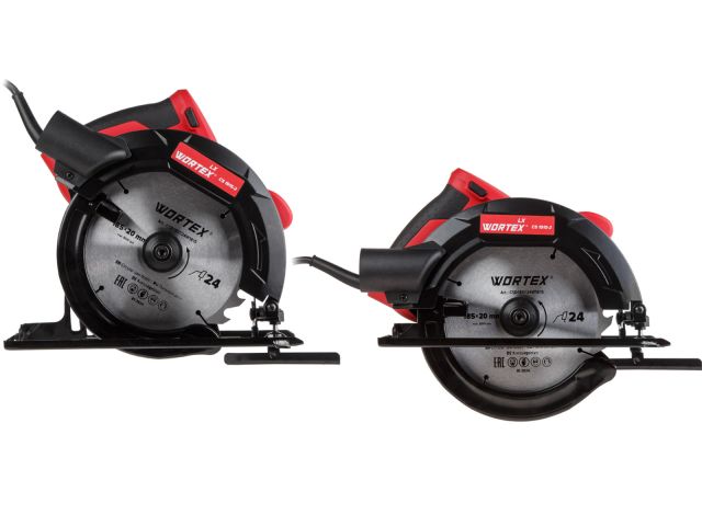 Циркулярная пила WORTEX LX CS 1915-2 в кор. 1400 Вт, 185х20х24Т (Пропил в дереве (90°/45°)  65/45 мм)