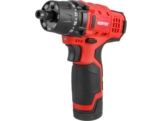 Аккум. дрель-шуруповерт WORTEX BD 1215 LiSET в чем. 12 В, 30 Н*м, 2х1.5 А*ч, БЗП 10 мм (Быстросъемный патрон, шурупы до 6 мм)