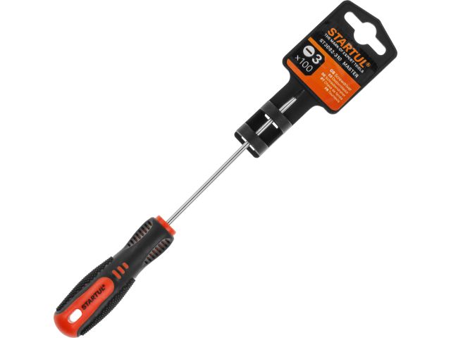 Отвертка "-" 3,0х100мм SL STARTUL MASTER (ST3092-310) (шлицевая Slotted, двухкомп. рукоятка Anti-Slip)