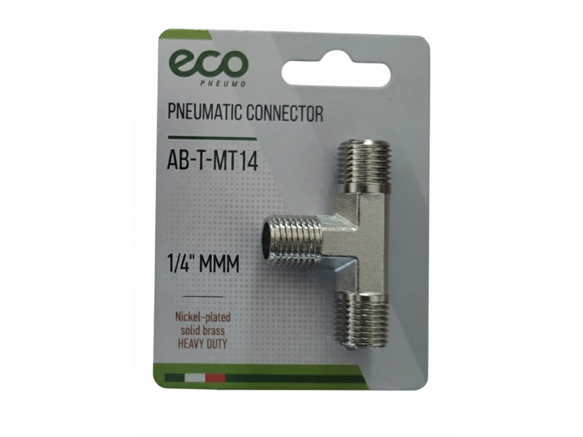 Соединение нар. резьба 1/4″ Т-образное (латунь) ECO