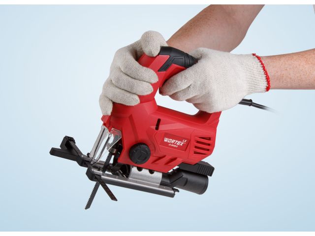 Лобзик электрический WORTEX LX JS 8008 E в кор. 800 Вт, 500-3350 ход/мин, пропил до 80 мм, алюм.под. (маятник.ход, сдув опилок, рег.об., бзп