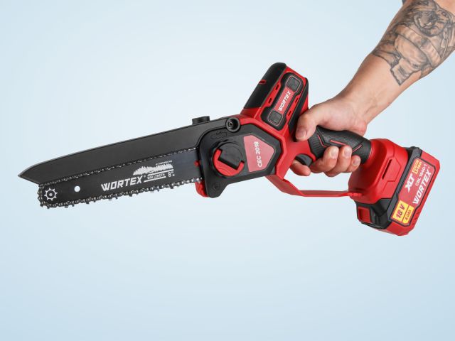 Аккум. мини-пила WORTEX CEC 2018 в кор. ALL1 XLT SOLO БЕСЩЕТ., 18 В, 20 см (шина 20 см (8"), 1/4", 1.3 мм)