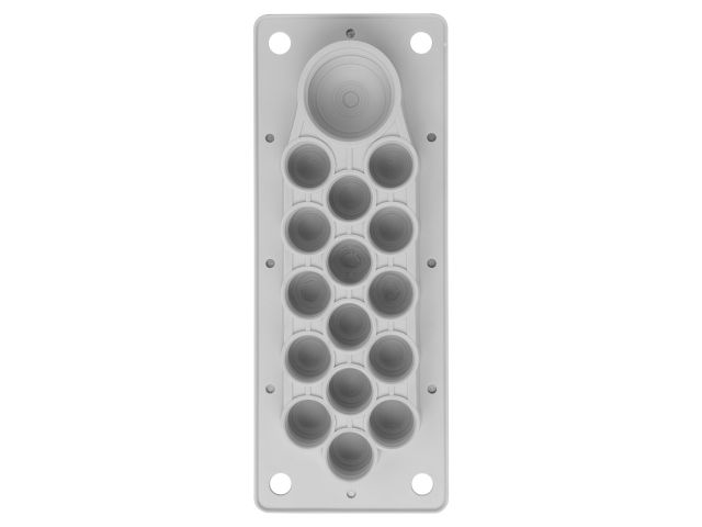 Кабельный ввод мембранный КВМ-16, ТЭП, RAL7035, IP54, 16 вводов TDM