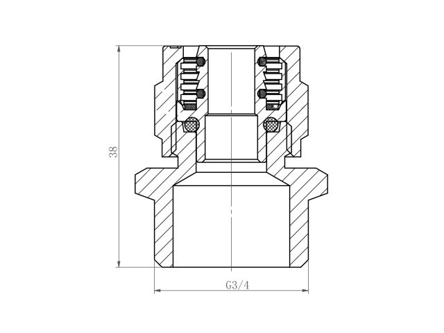 Ниппель 16(2.0) х 3/4" нар. для труб PEX, AV Engineering (инд. упак.) (для металлопластиковых и PEX труб)