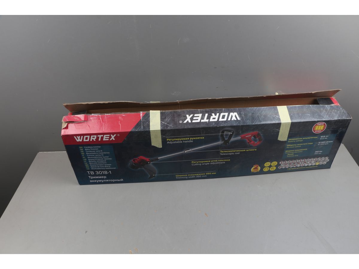 Триммер аккум. WORTEX TB 3018-1 ALL1 XLT SET 18В, 1 акк., 2 Ач, шир.скаш.350 мм, леска 1.6 мм уцен