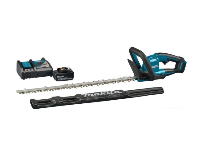 Аккум. кусторез MAKITA LXT DUH 606 RT в кор. (18.0 В, 1 акк., 5.0 А/ч, Li-Ion, длина ножа 600 мм, шаг ножа: 20 мм.)