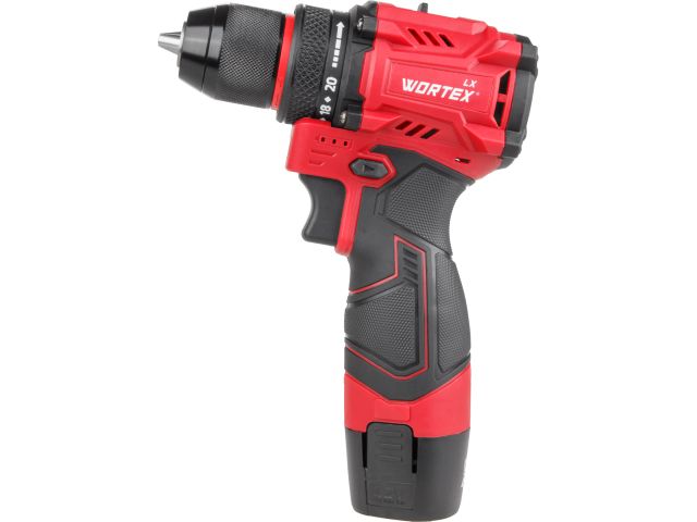 Аккум. дрель-шуруповерт WORTEX LX BD 1220 DLi 12В, 30 Нм, 2*1.5 Ач, патрон 10 мм, бесщёт. (12 В, БЕСЩЁТ.ДВИГ., с 2х1.5 Ач акб, НЕ подходит к