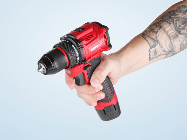 Аккум. дрель-шуруповерт WORTEX LX BD 1220 DLi 12В, 30 Нм, 2*1.5 Ач, патрон 10 мм, бесщёт. (12 В, БЕСЩЁТ.ДВИГ., с 2х1.5 Ач акб, НЕ подходит к