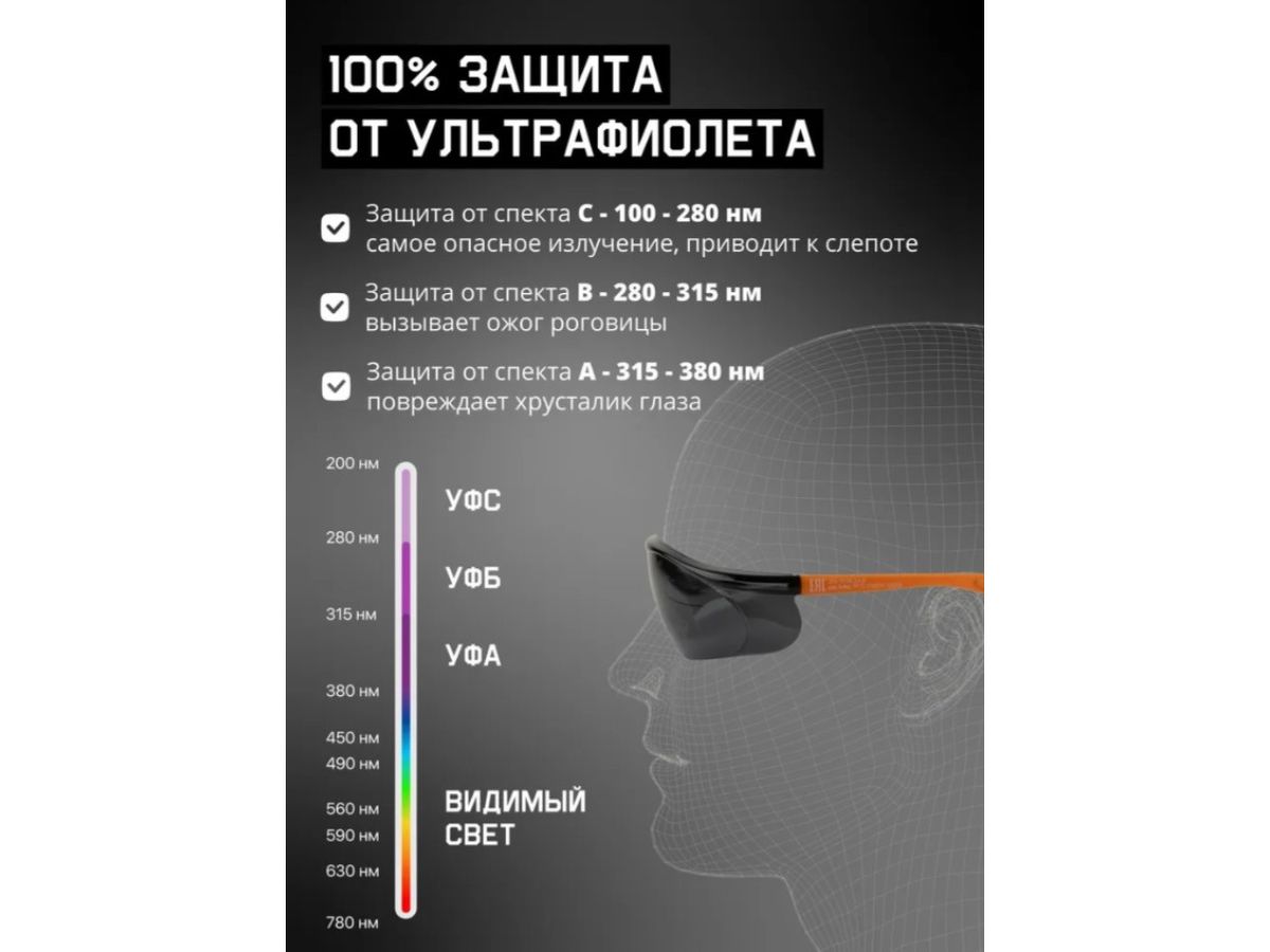 Очки открытые JETA SAFETY Zenith дымчатые