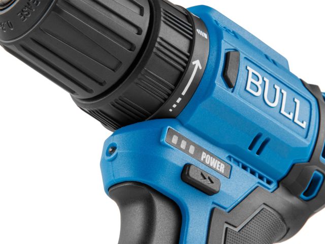 Аккум. дрель-шуруповерт BULL SR 1203 в чем. БЕСЩЕТ., 12 В, 37 Н*м, 2*2 А*ч акб, БЗП 10 мм (шурупы до 8 мм)