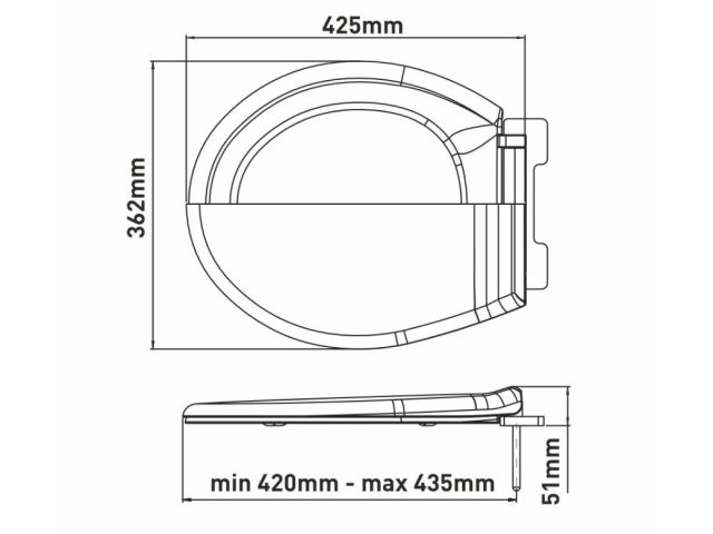 Сиденье для унитаза с микролифтом OSKAR, AV Engineering (Сиденье для унитаза с быстьросъёмным креплением и системой микролифт.)