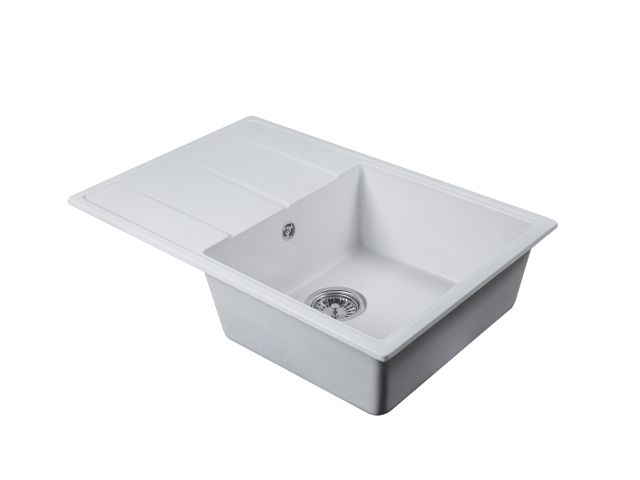Мойка кухонная из искусственного камня BENEFIT белый 730х470 мм, AV Engineering