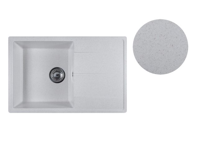 Мойка кухонная из искусственного камня BENEFIT олово 730х470 мм, AV Engineering