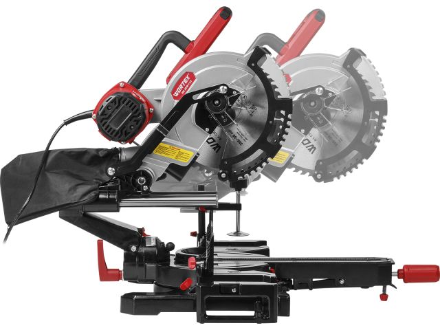 Торцовочная пила WORTEX MS 2518-1 LO в кор. 1800 Вт, 255 мм, 5000 об, глуб. до 85 мм, шир. до 320 мм (1800 Вт, 255 мм, 0°x90°: 320x85 мм, те