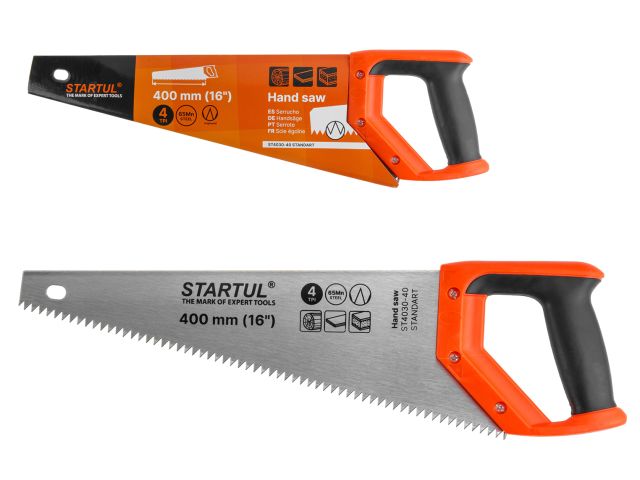 Ножовка по дер. 400мм 4 TPI STARTUL STANDART (ST4030-40) (Крупный зуб)
