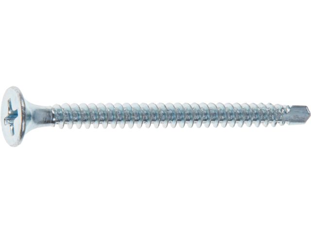 Саморез 3.5х50 мм для монтажа ГКЛ к металлу, цинк, со сверлом (150 шт в пласт. конт.) STARFIX