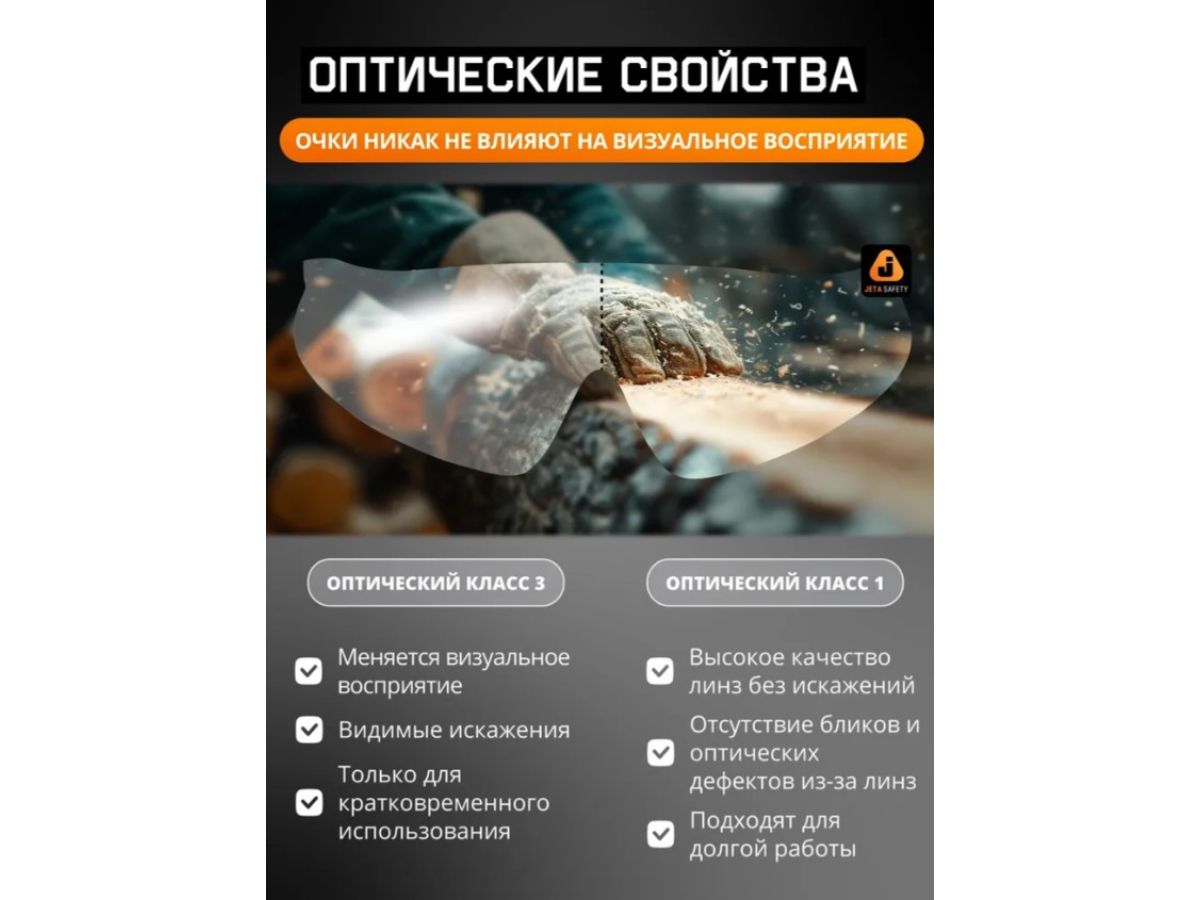 Очки открытые JETA SAFETY Aurora прозрачные