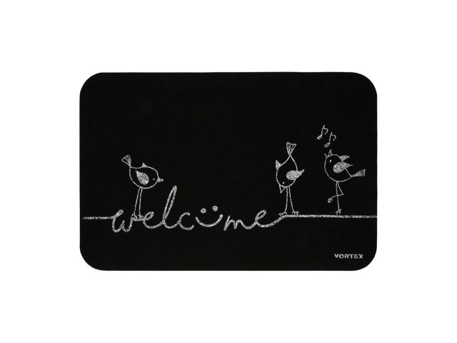Коврик придверный "Welcome",  птицы 40*60см, VORTEX