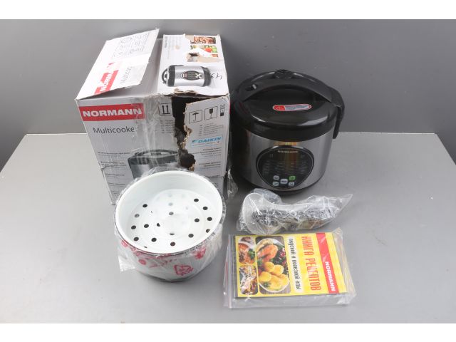 Мультиварка NORMANN AMC-431 уцененный (4738742512) (ОТГРУЗКА ТОЛЬКО ПО ЭТН/ЭТТН | 600 Вт; 3л; 20 программ; СМАРТШЕФ; паровая корзина)