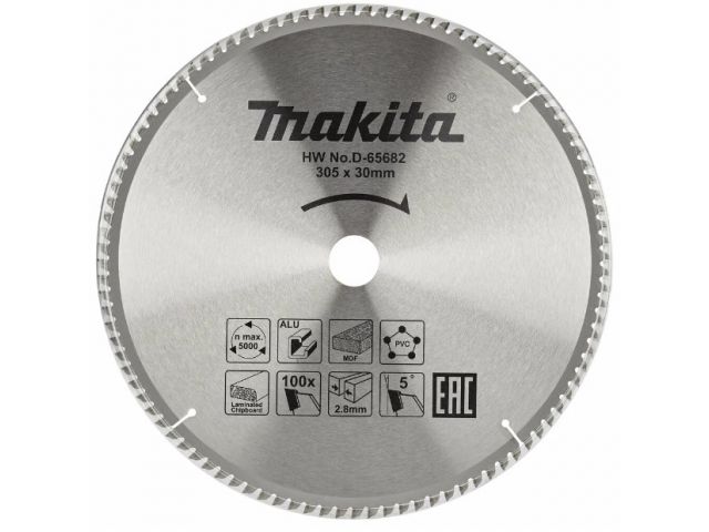 Диск пильный 305х30 мм 100 зуб. по алюминию MAKITA