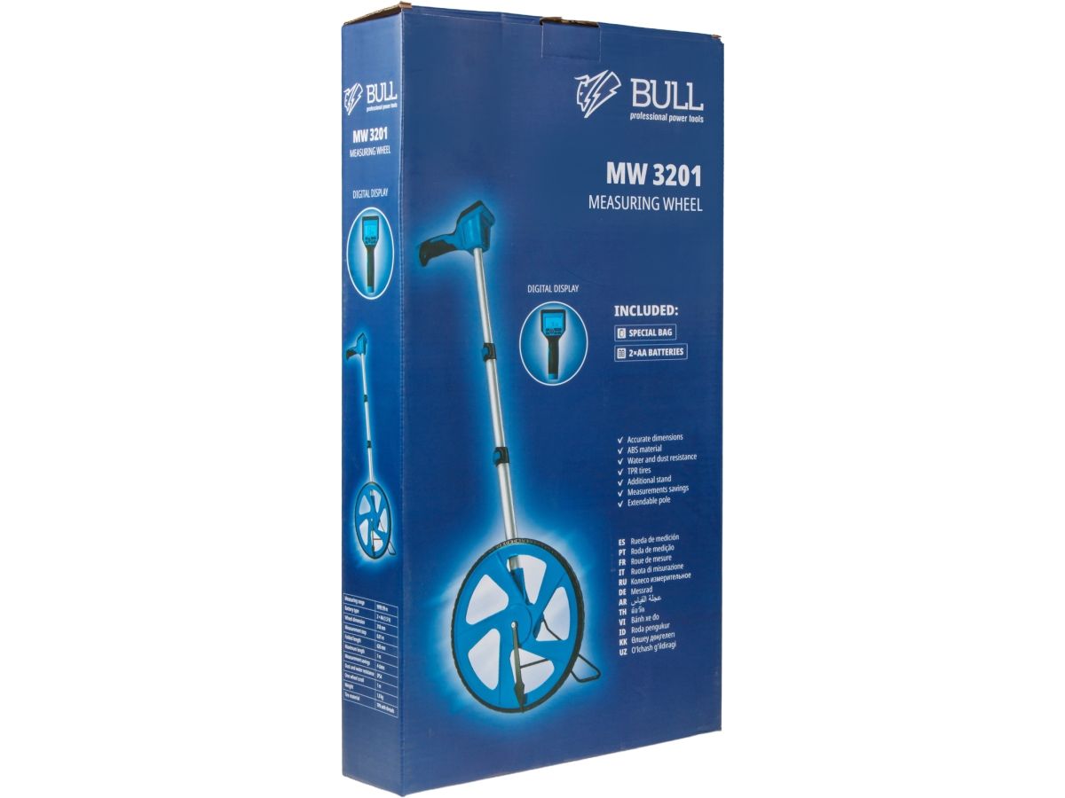 Колесо измерительное (курвиметр) BULL MW 3201 в кор. LCD дисплей, 318 мм, 620-1000 мм - высота